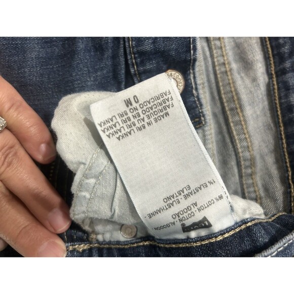 Levi's 524 too superlow Bootcut Dark Wash Women’s Blue Jeans Denim Size 0 Y2K - Picture 3 of 10